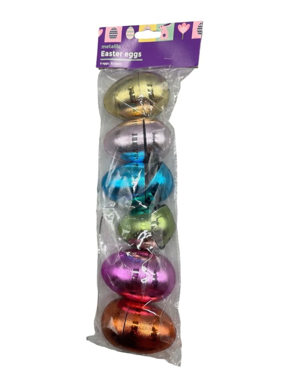 Metallic Easter Eggs Set Of 6 In Assorted Colors For Decorative Use READ